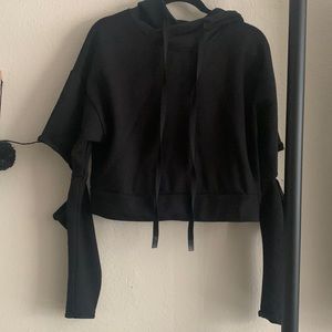 SOLD - Alo | oversized cutout cropped hoodie